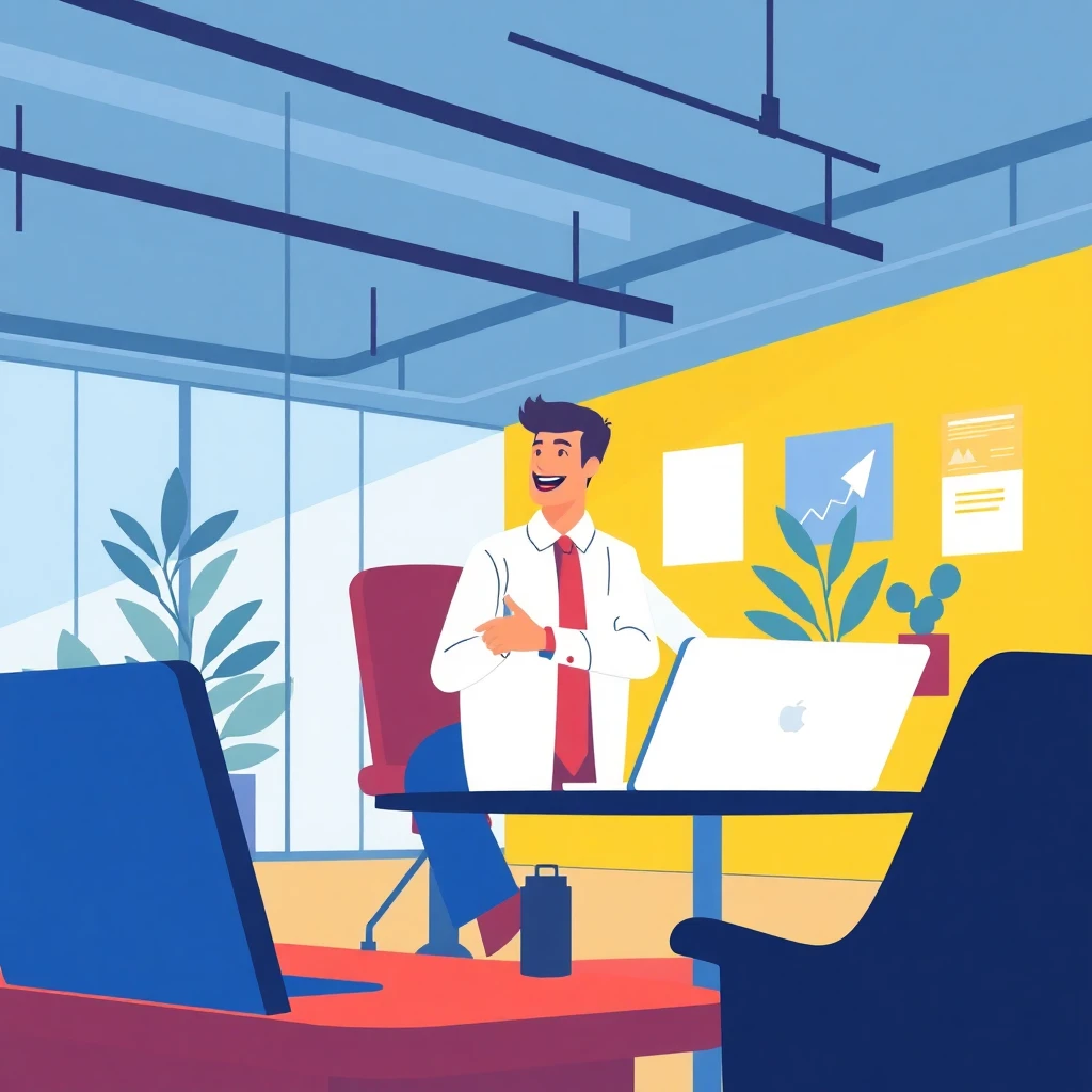 Trabajo colaborativo en un coworking