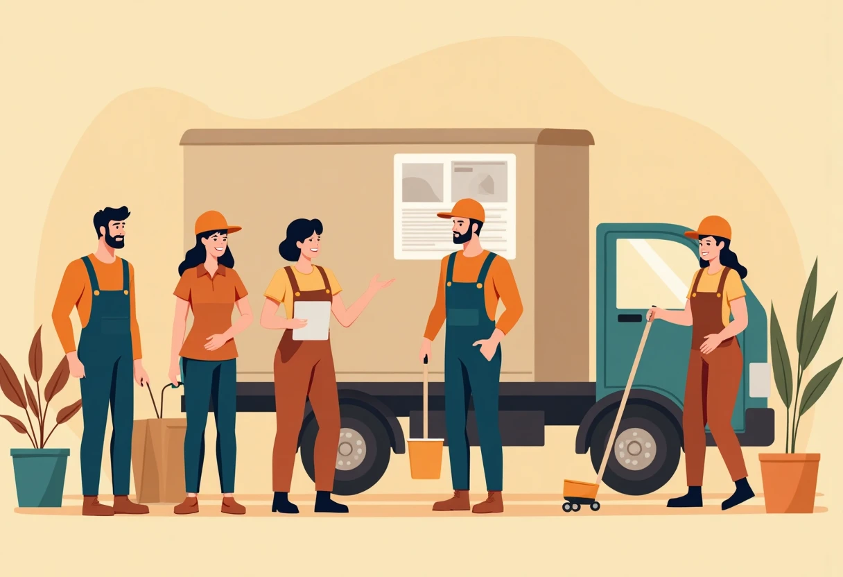 Autisti di trasporto al lavoro