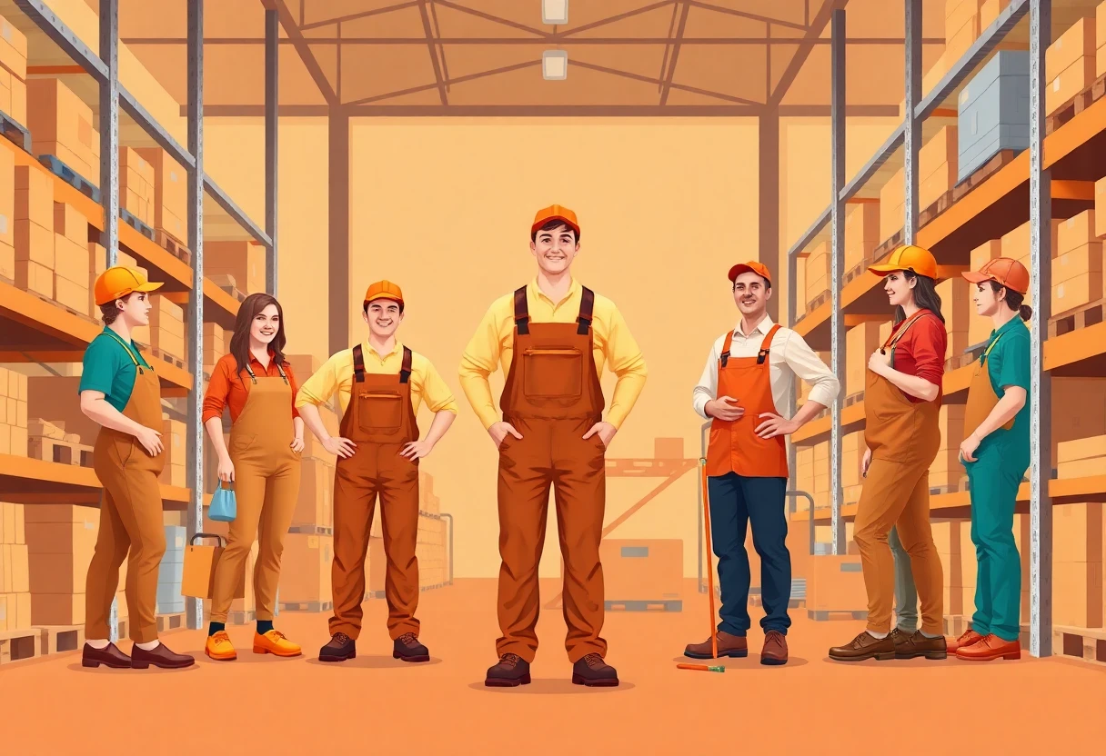 Lavoro notturno in magazzino