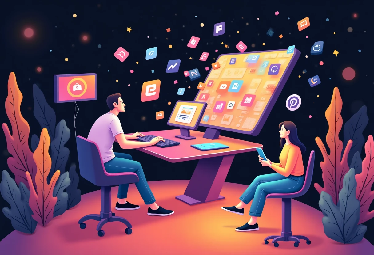 App icone su sfondo nero