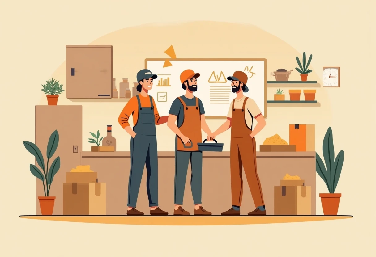 Personale di ristorazione al lavoro