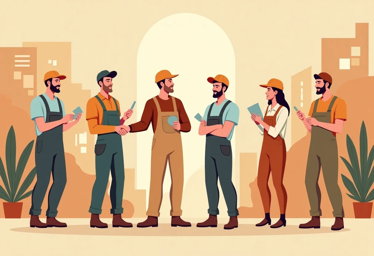 Operai edili al lavoro