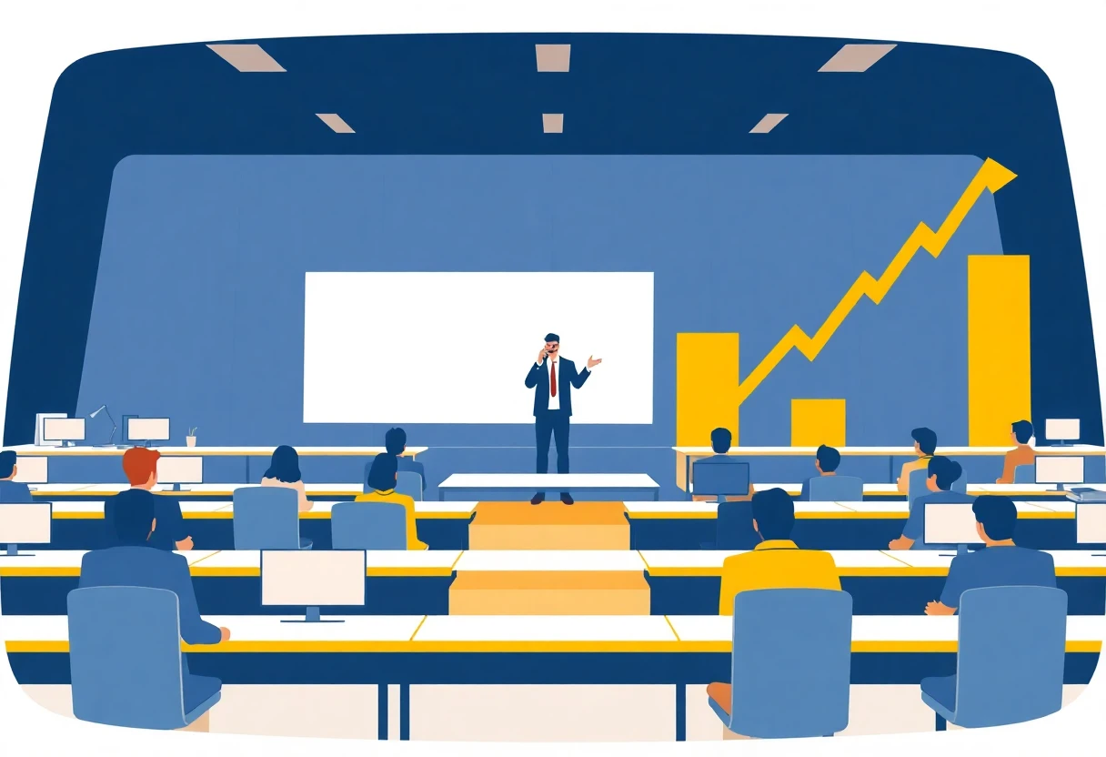 Professore universitario in aula