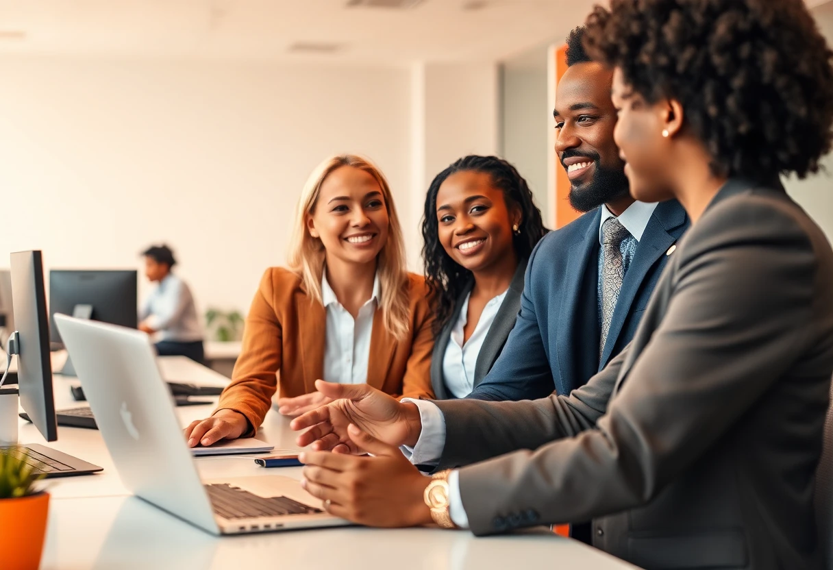 Collaborazione in un ambiente di ufficio moderno