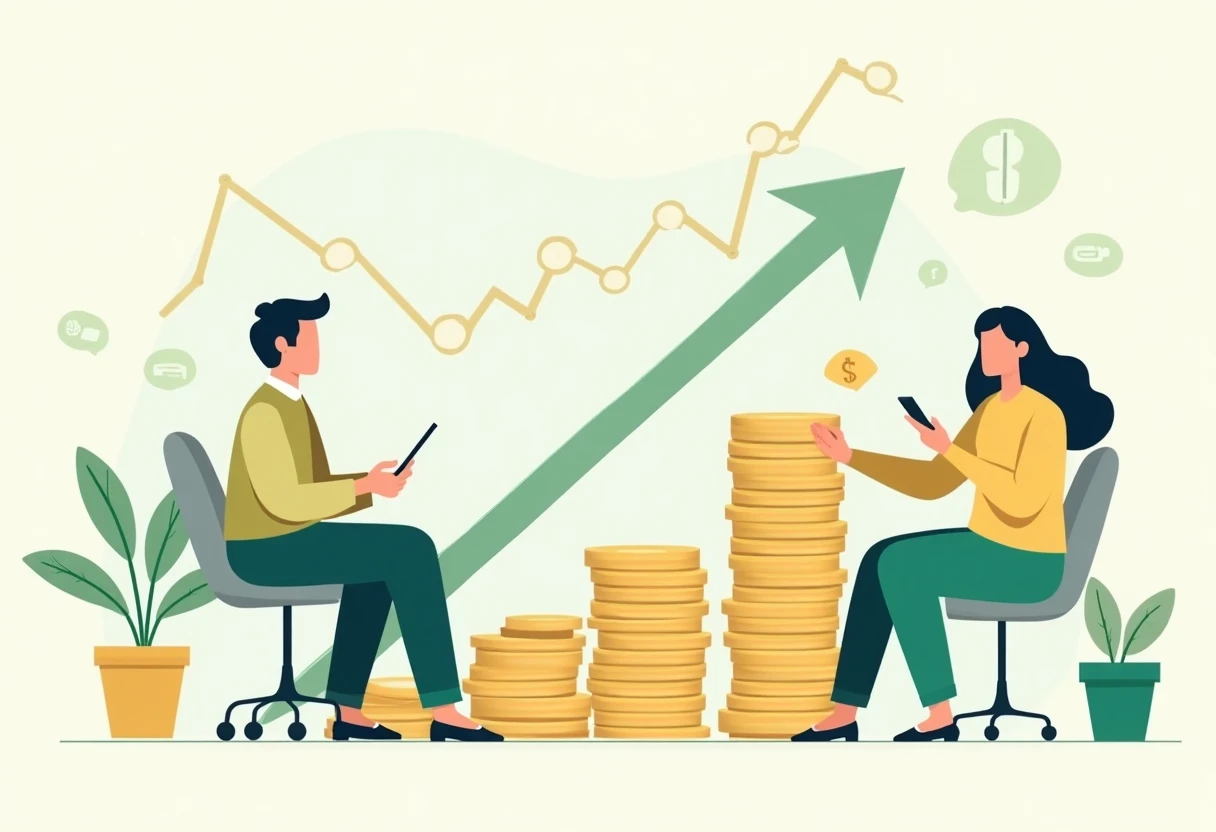 Illustrazione astratta di stabilità finanziaria