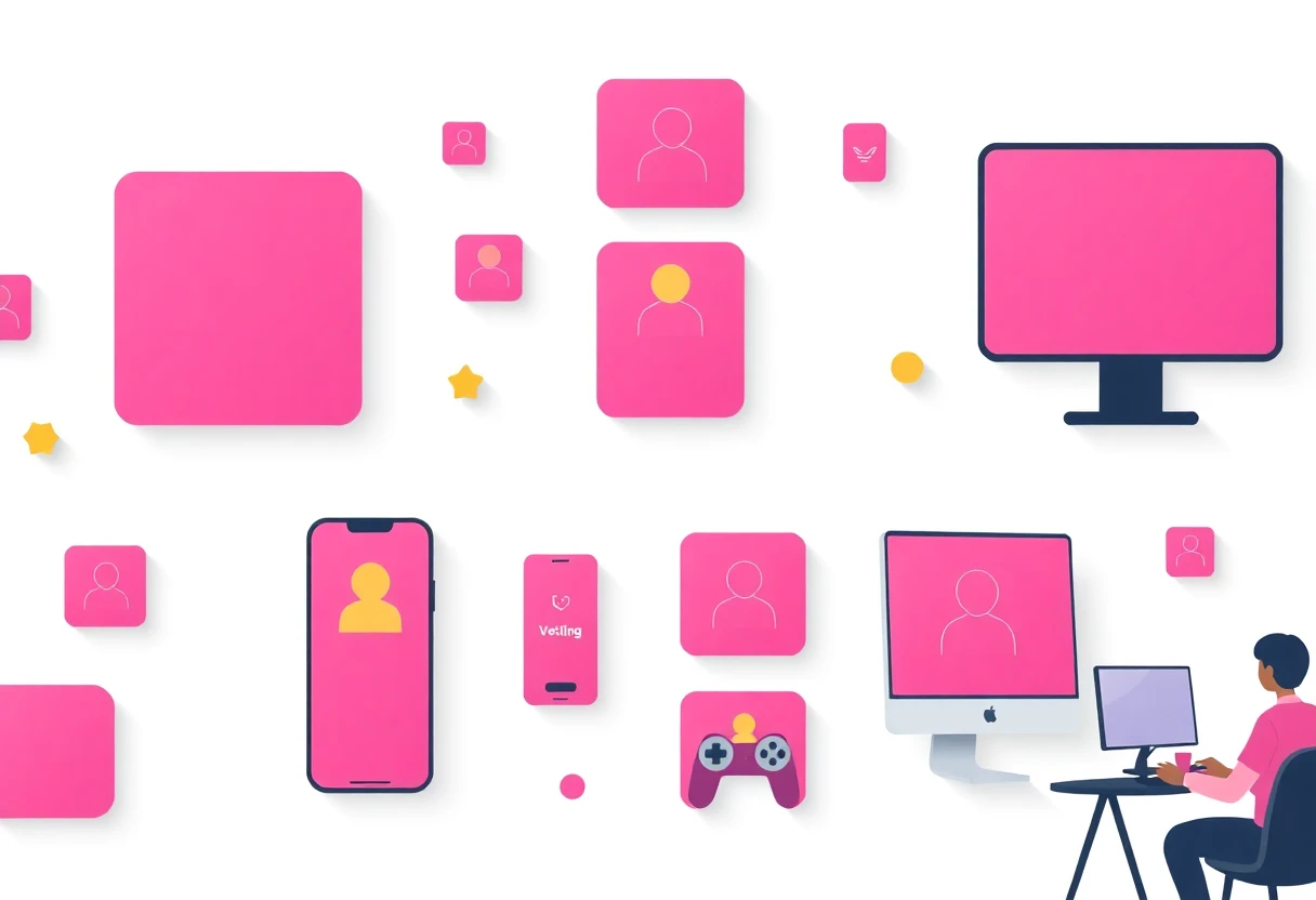 Illustration abstraite des meilleures applications de productivité