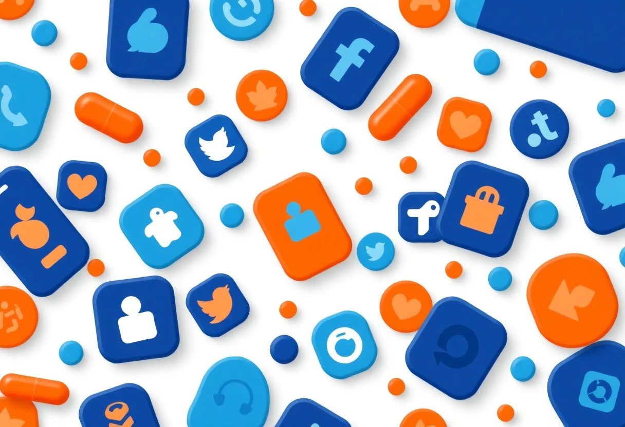 Icônes d'applications sociales