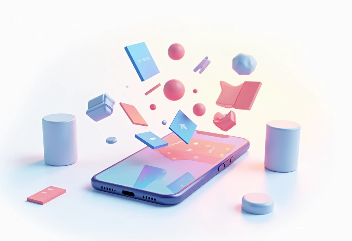 Icônes d'applications mobiles colorées