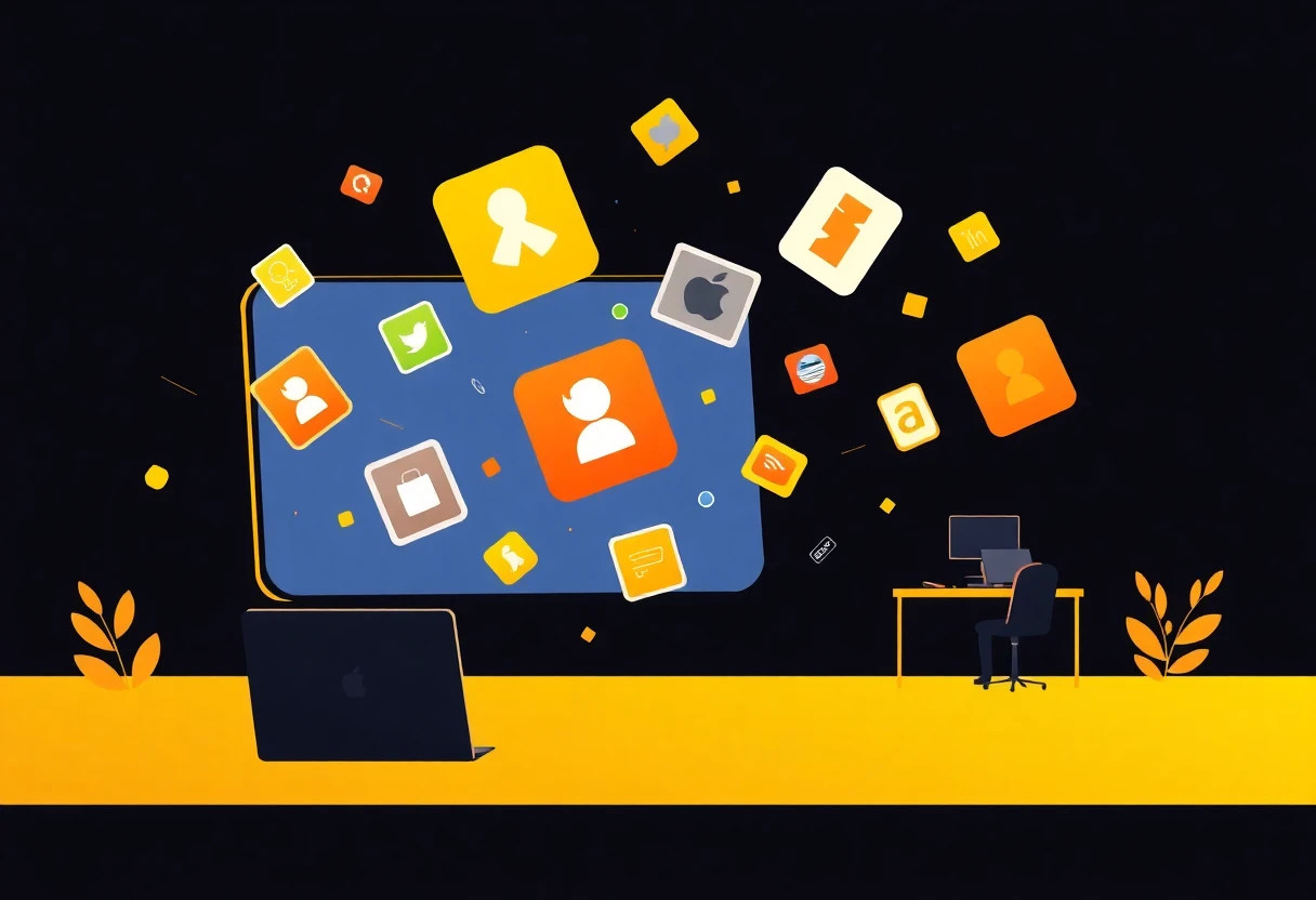 Illustration abstraite d'apprentissage en ligne