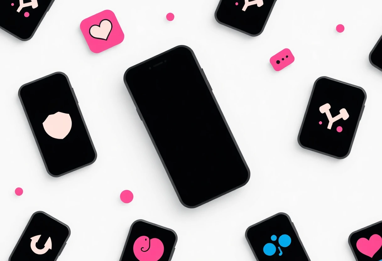 Illustration d'applications de fitness et santé