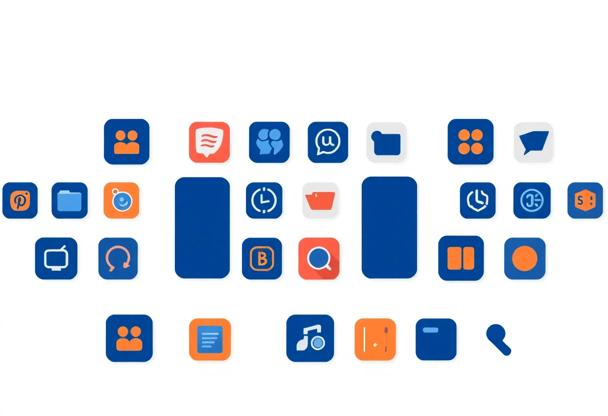 Illustration abstraite d'applications de navigation