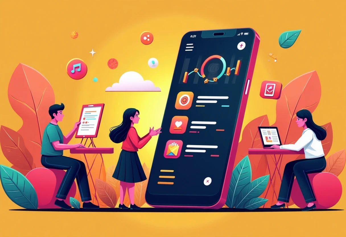 Application créative avec interface colorée