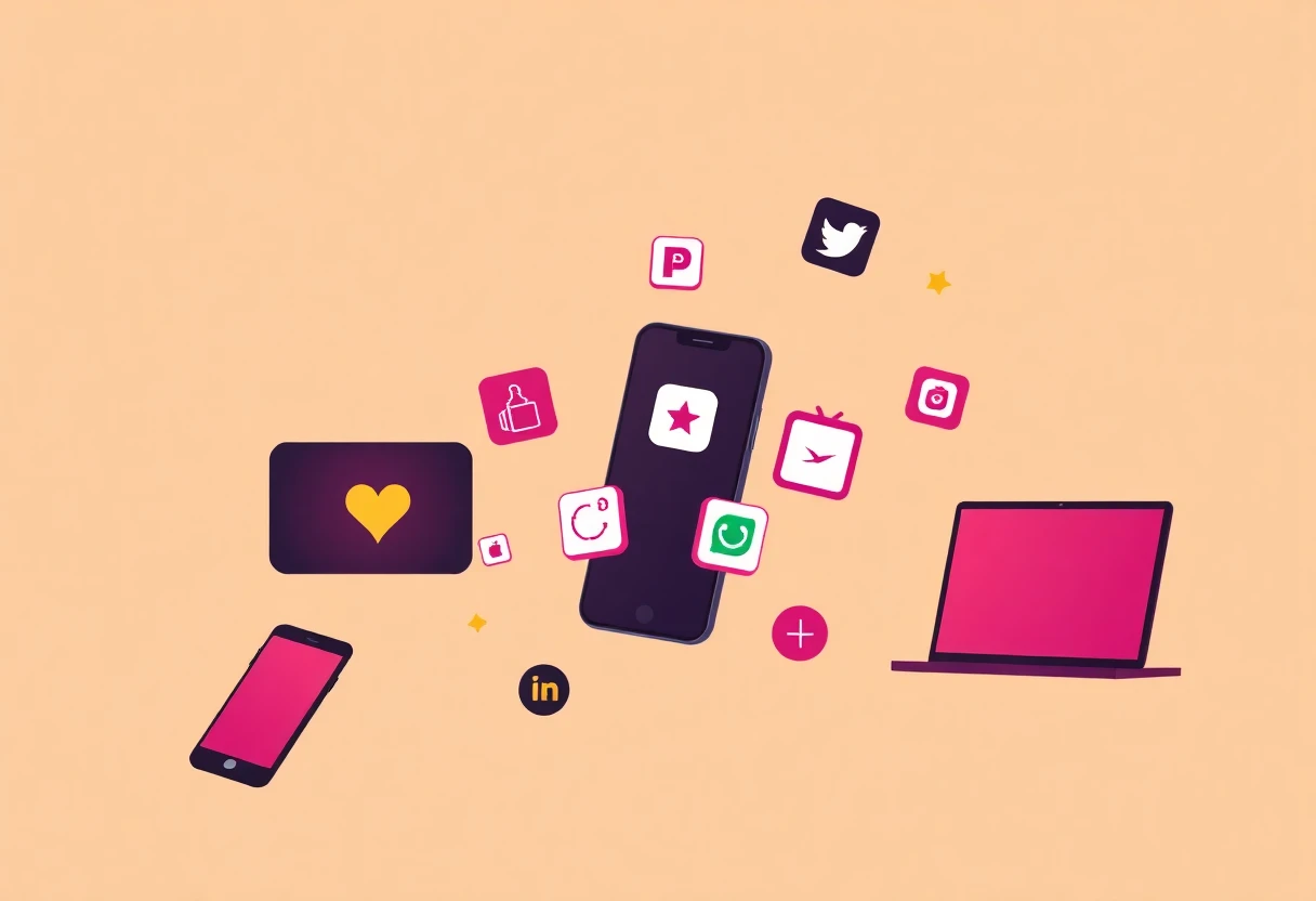 Icônes d'applications en abstraction