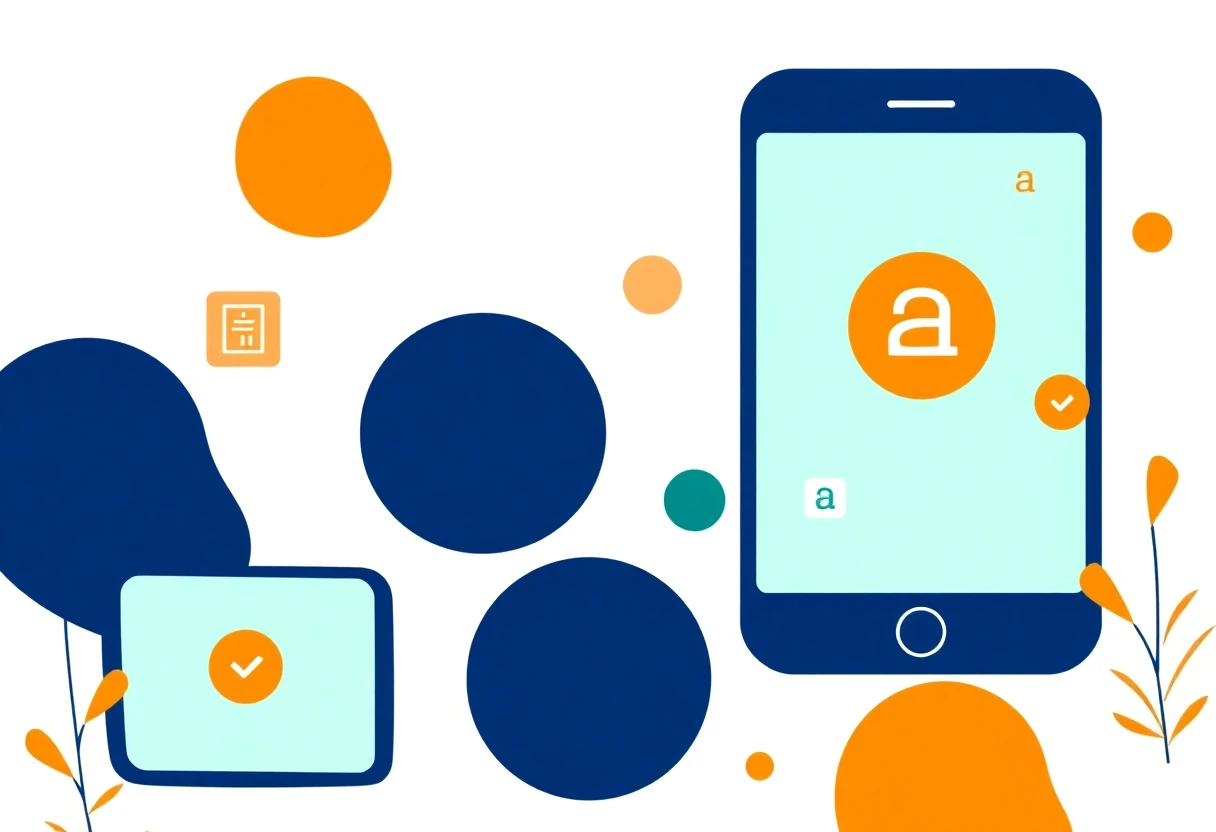 Illustration de productivité avec des icônes d'application