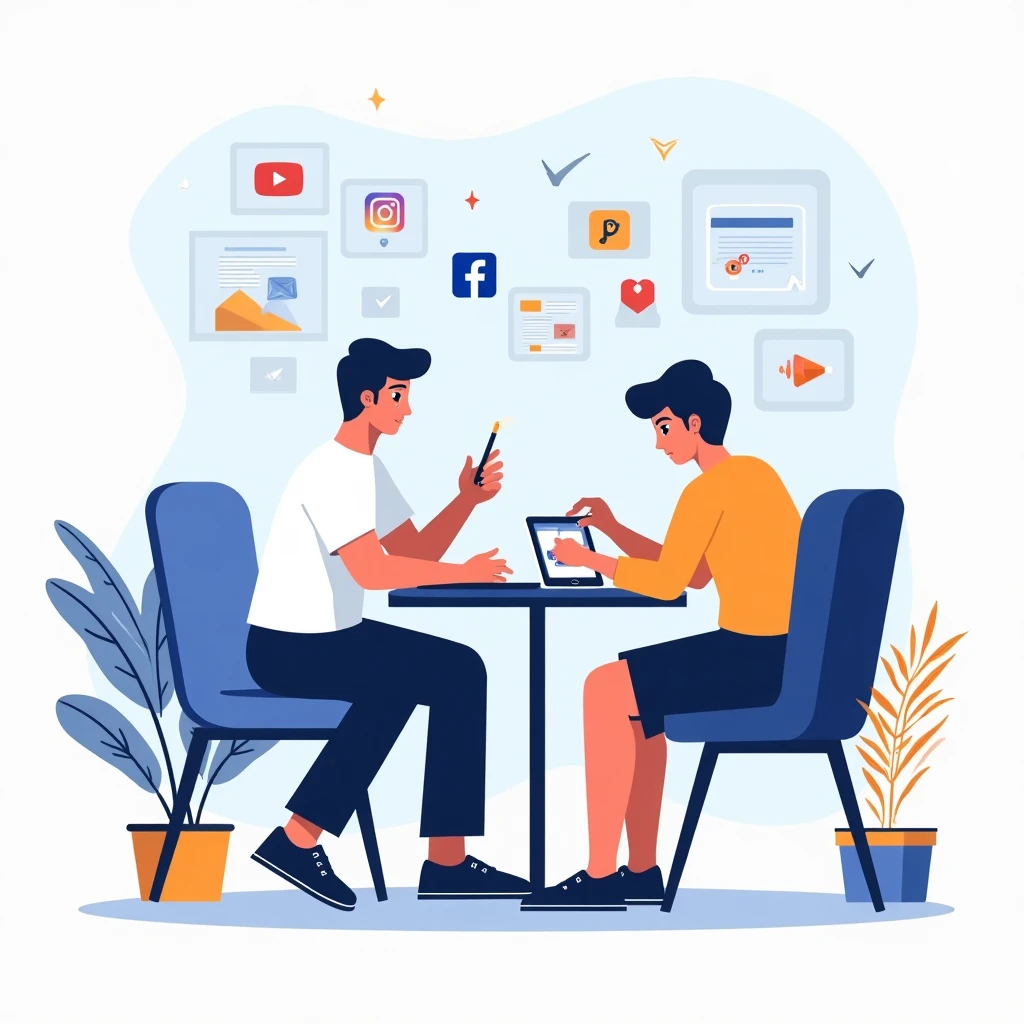 Navigation sur les réseaux sociaux