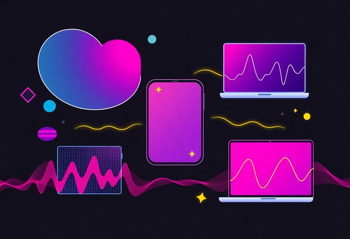 Illustration abstraite numérique tendance
