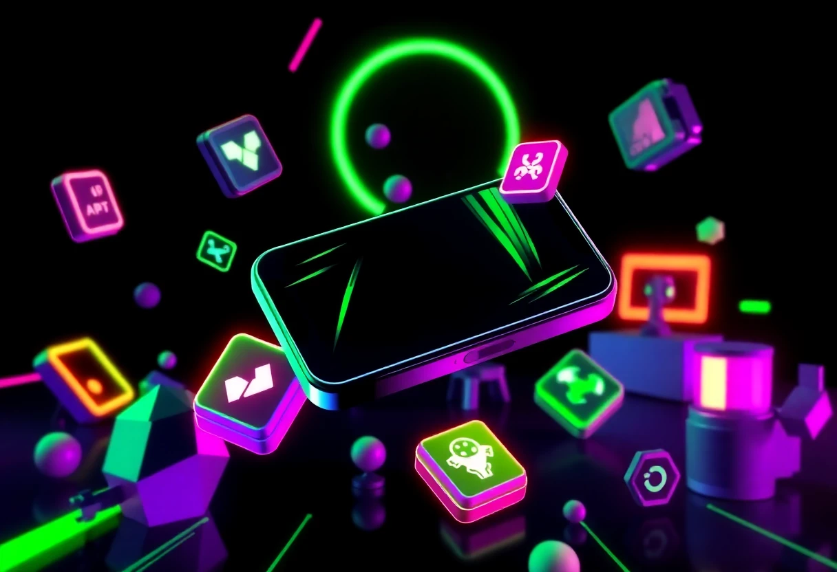 Icônes d'applications sociales sur un fond abstrait