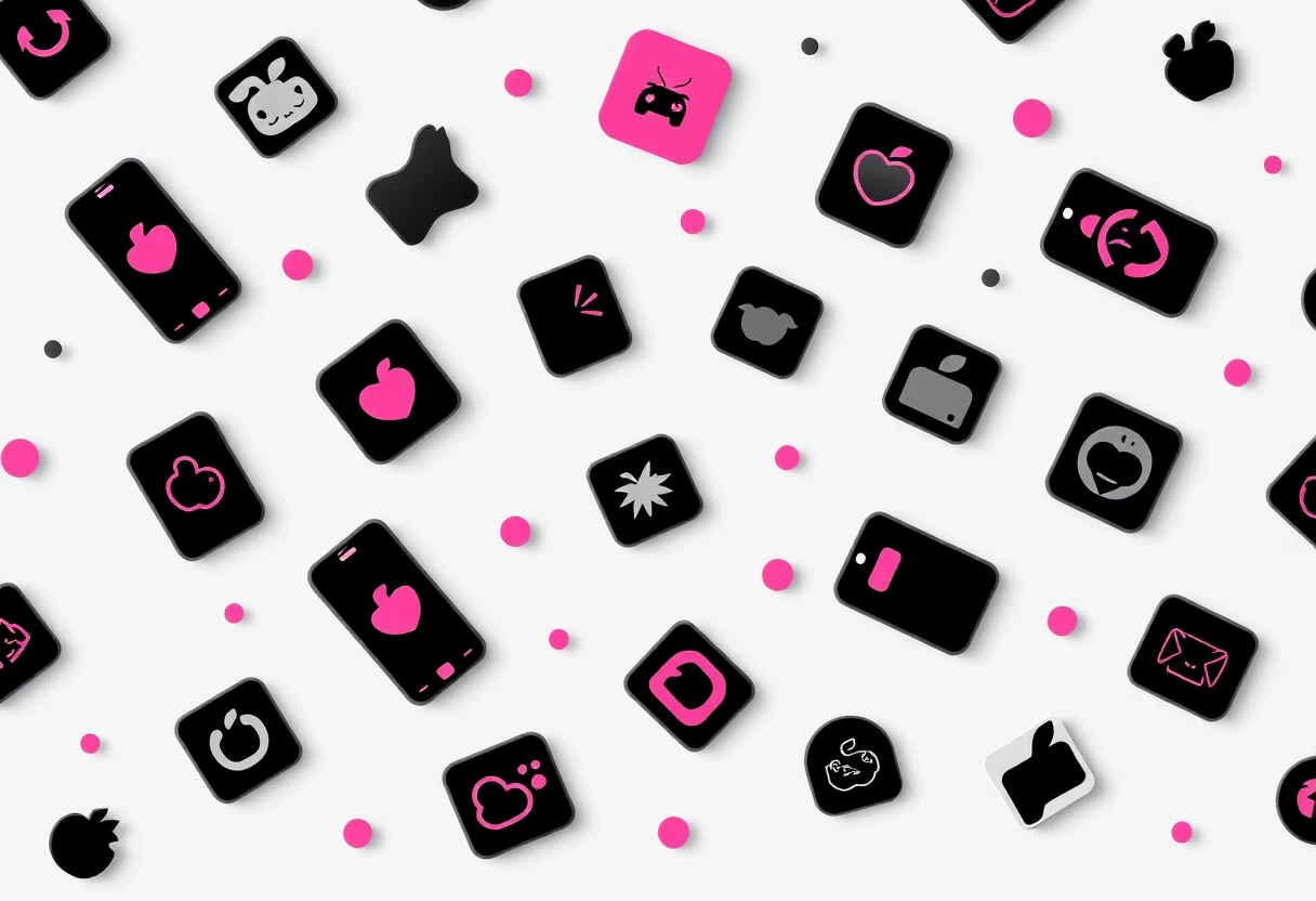 App icons floating in space