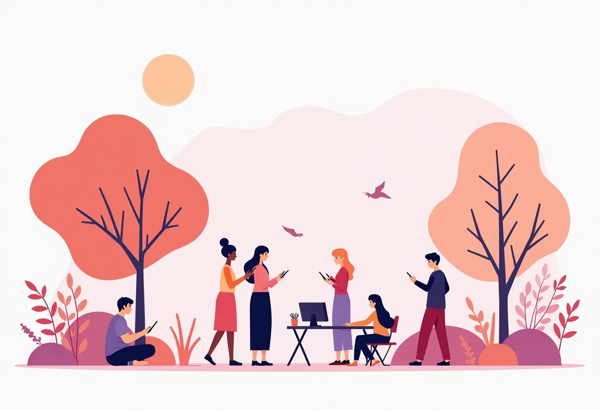 Utilisation d'applications de méditation en plein air