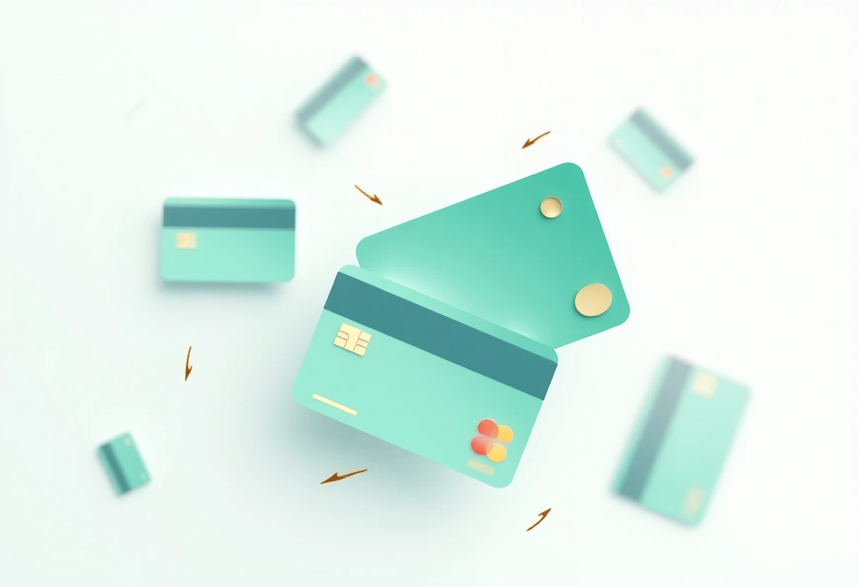 Illustration abstraite de récompenses de cartes de crédit
