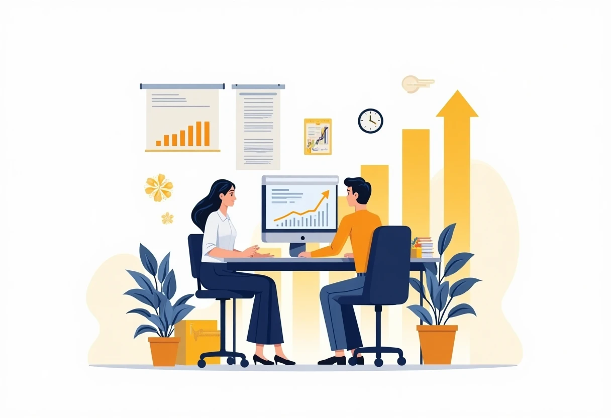 Illustration de l'organisation de bureau