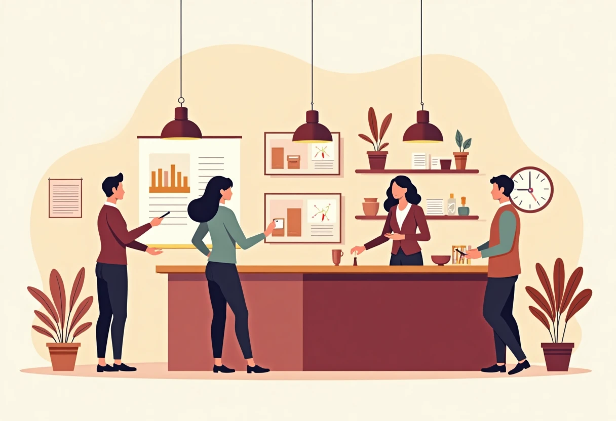 Comptoir de vente moderne