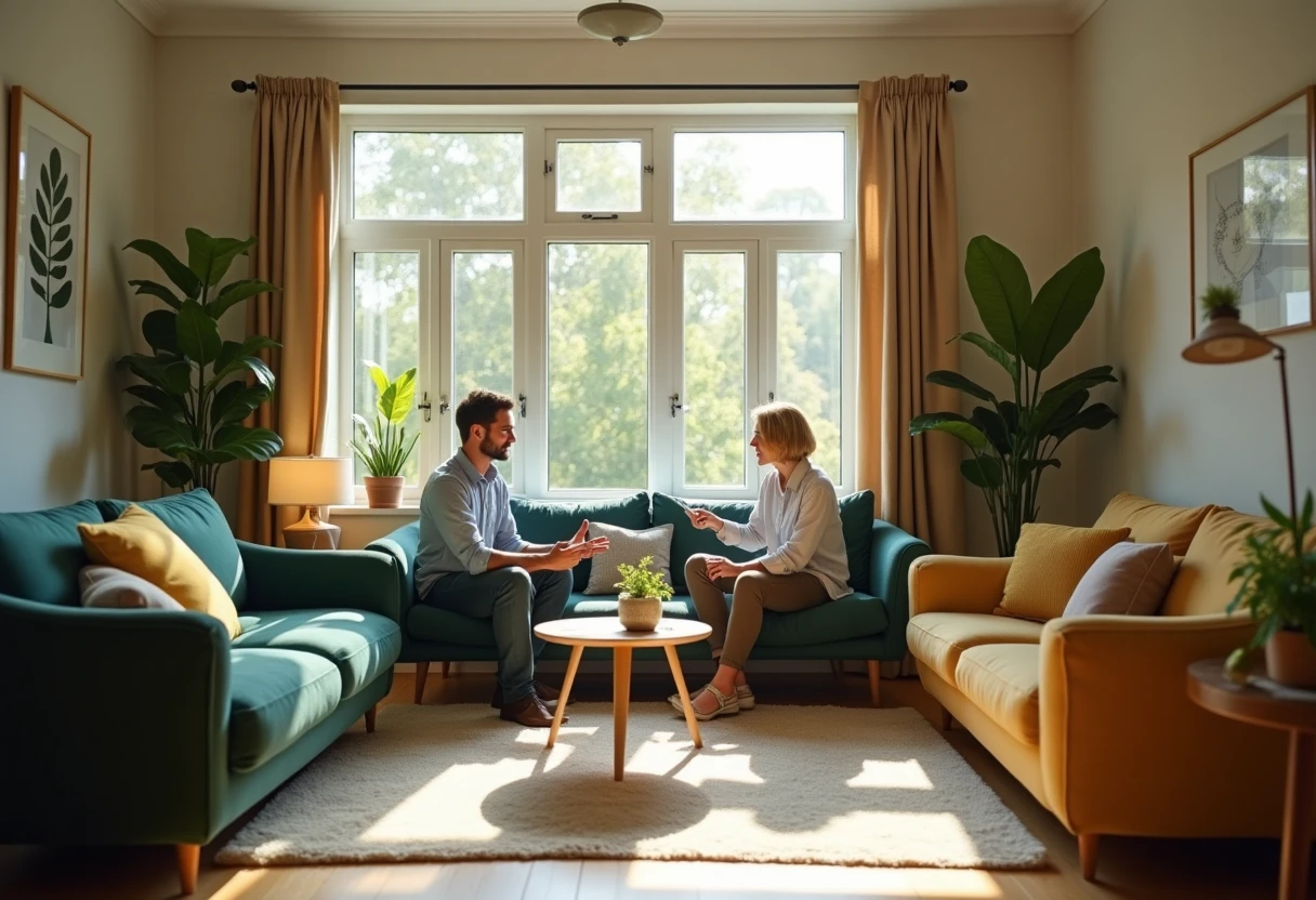 Propriétaire et locataire en discussion