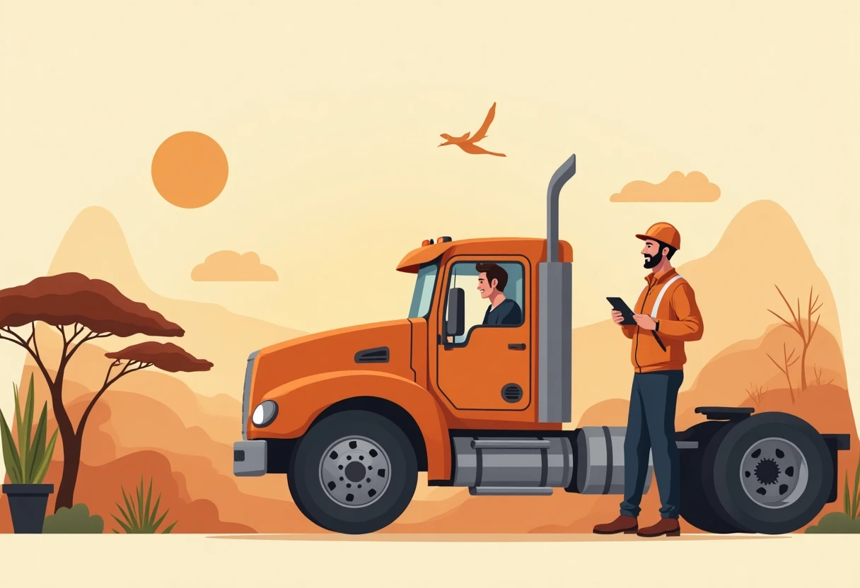 Conducteur de camion en Afrique du Sud