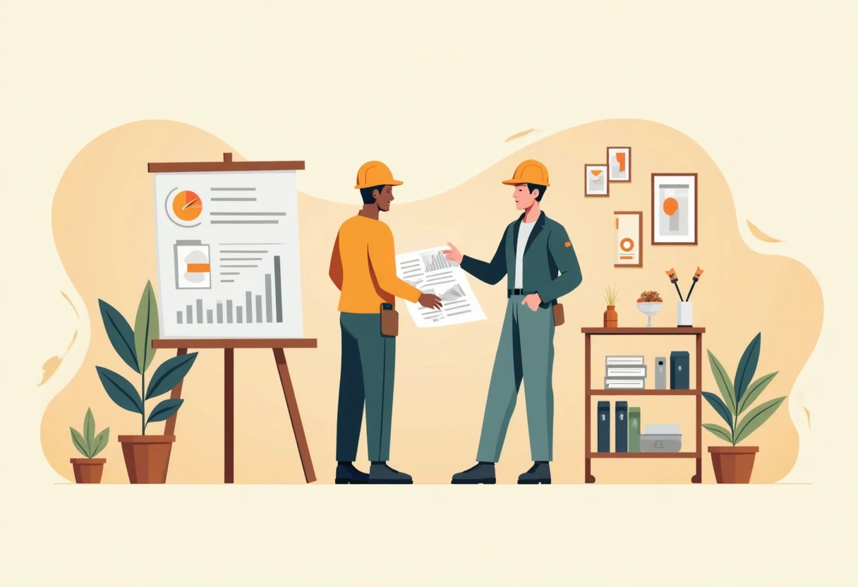 Responsable de chantier en action