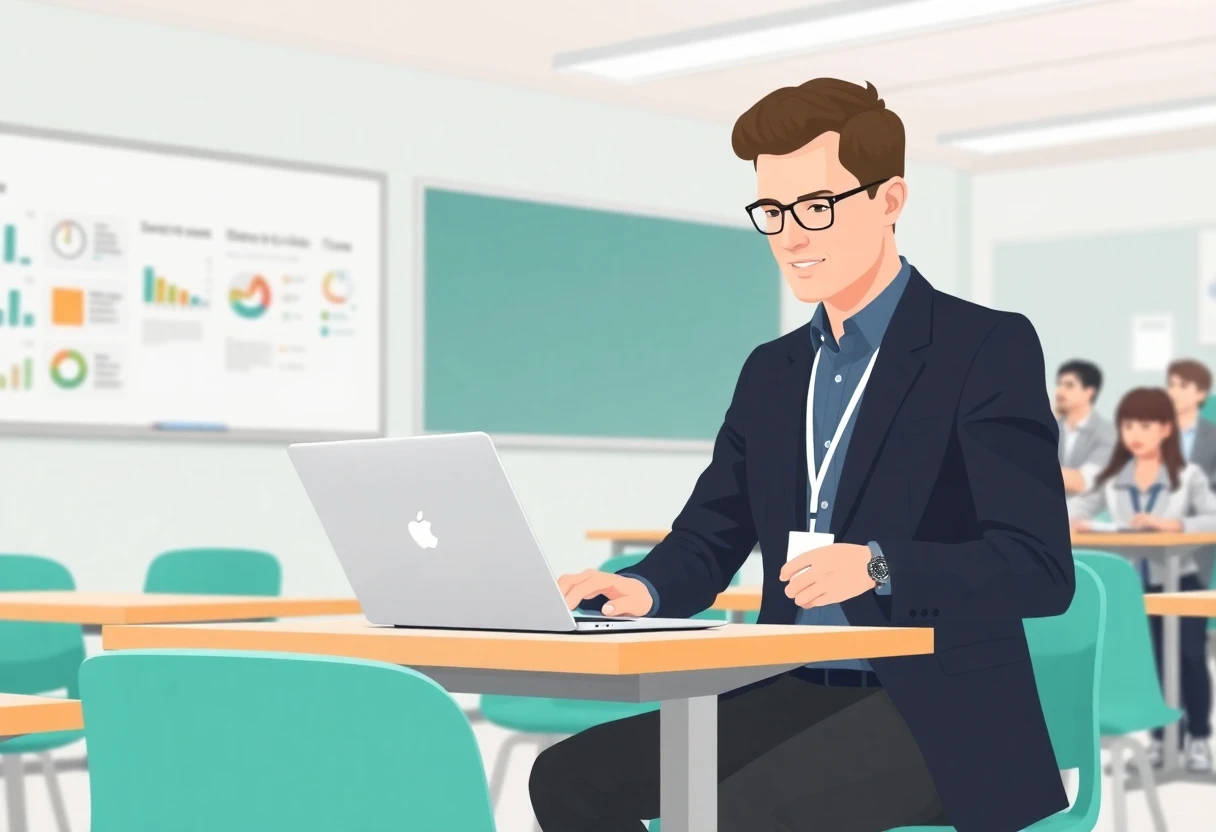 Enseignant au travail