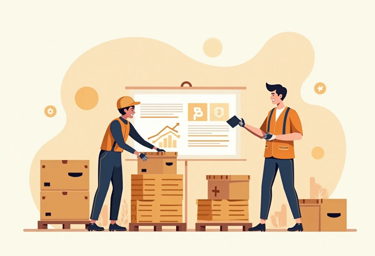 Préparateur de commandes en action