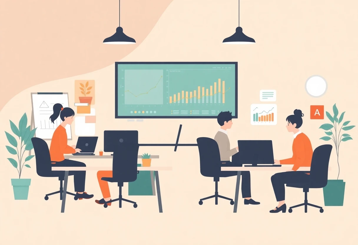 Équipe de service client collaborant
