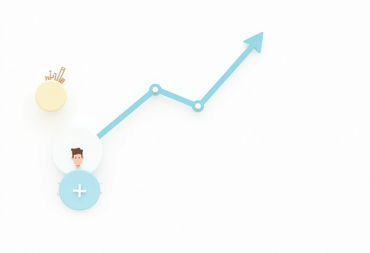 Graphique de vente et de croissance