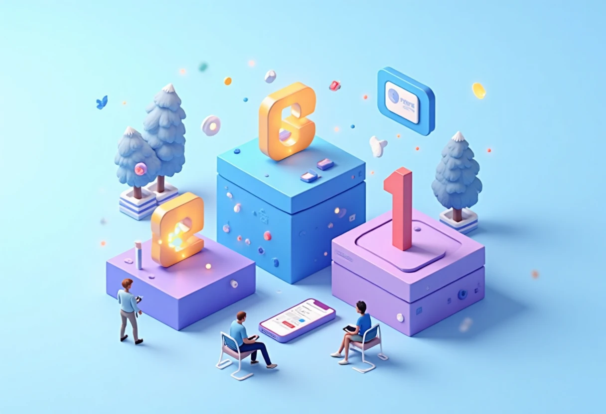 Illustration de jeux mobiles tendance
