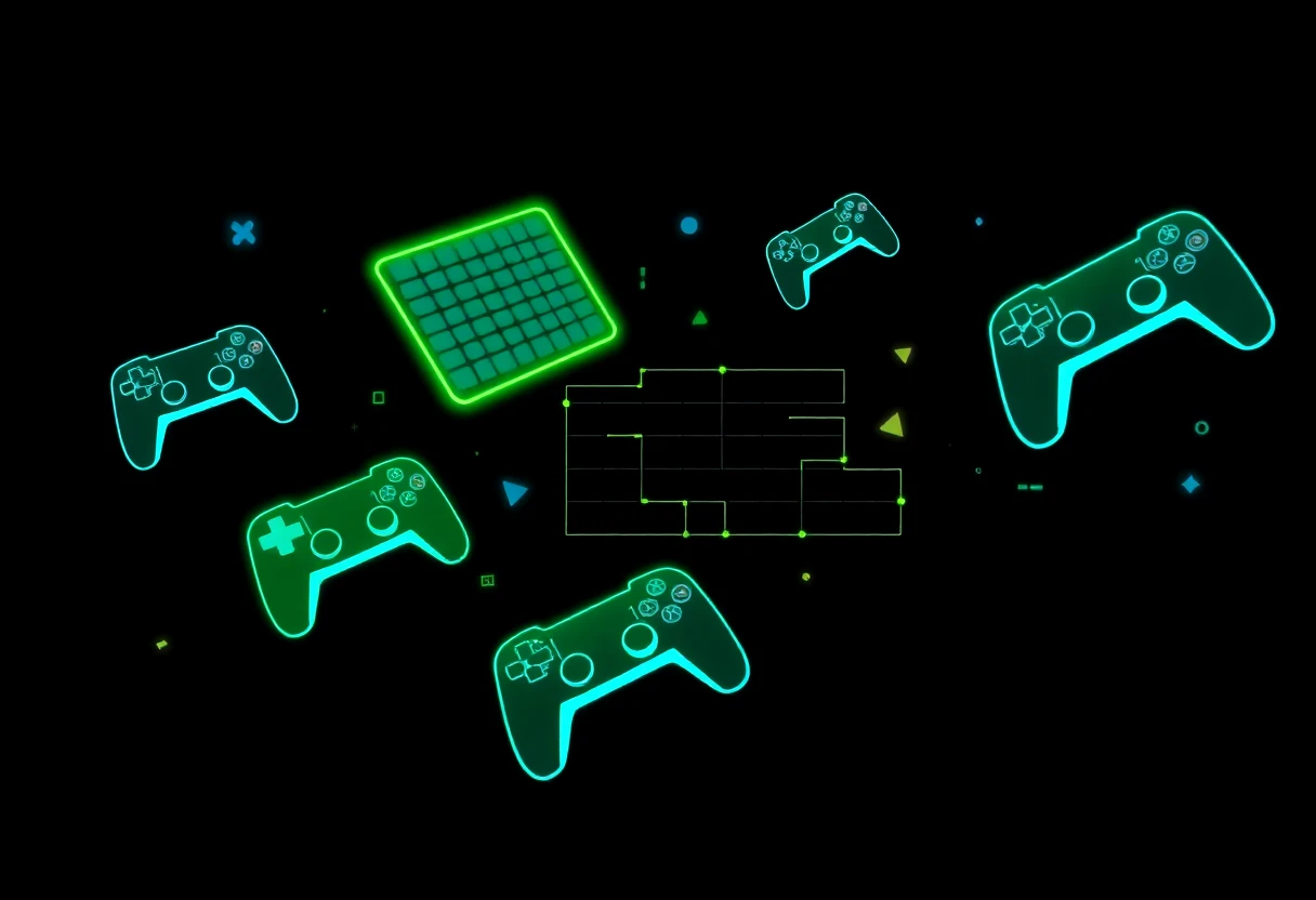 Illustration abstraite de jeu de tuiles