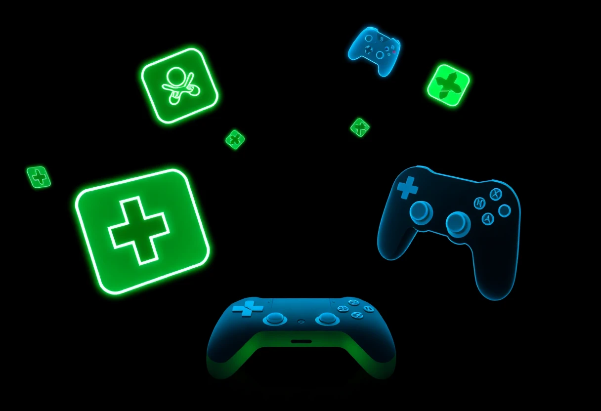 Illustration abstraite de jeux mobiles