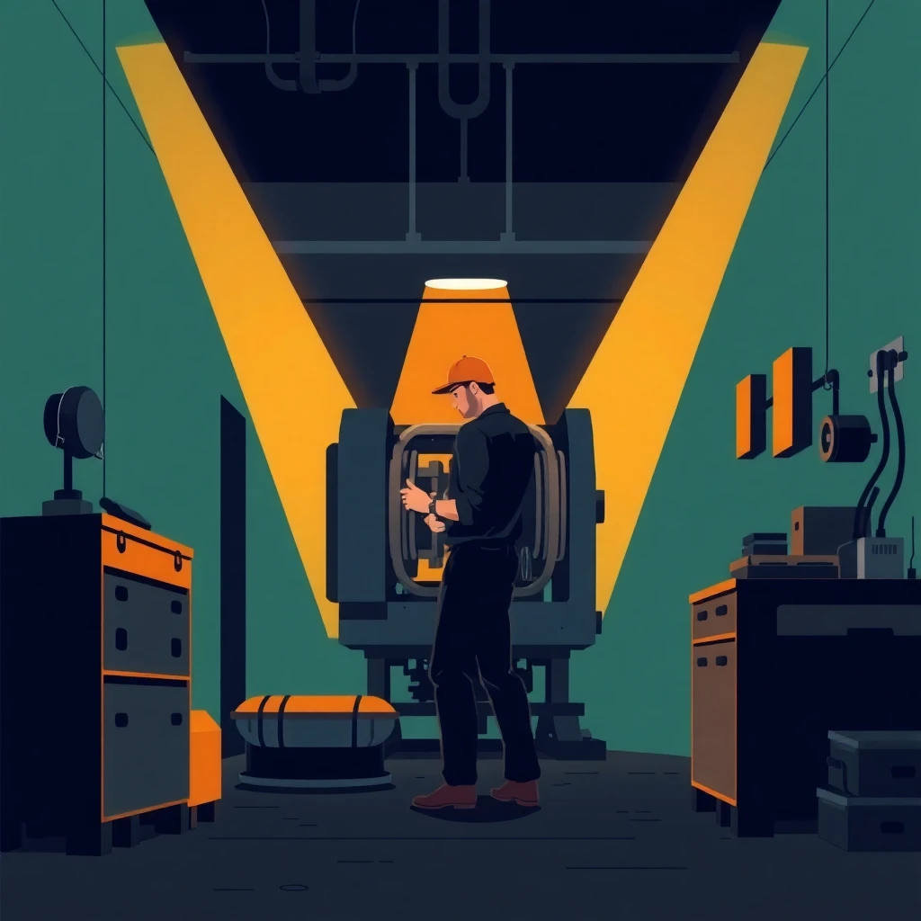 Réparation de machine dans un entrepôt