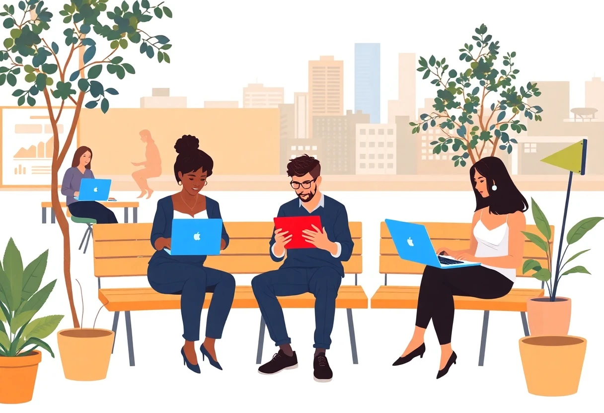 Designer freelance dans un espace de travail à domicile