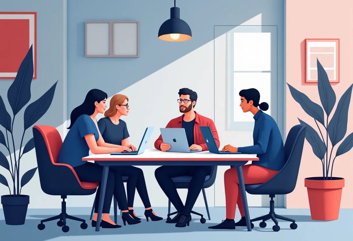 Développeurs logiciels en collaboration