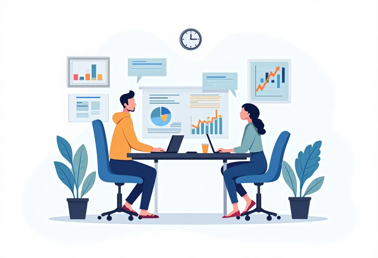 Analyste financier au travail