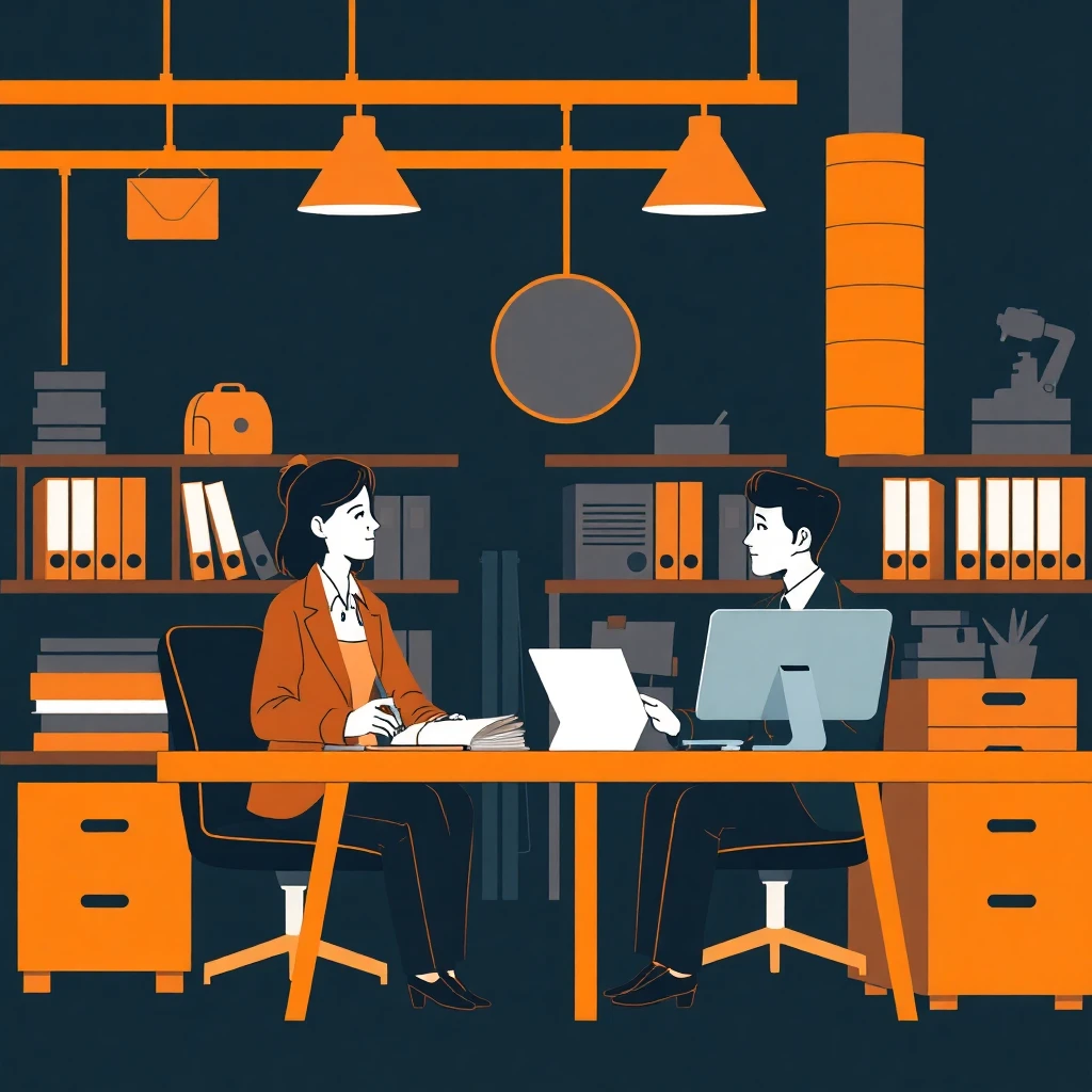 Discussion professionnelle au bureau