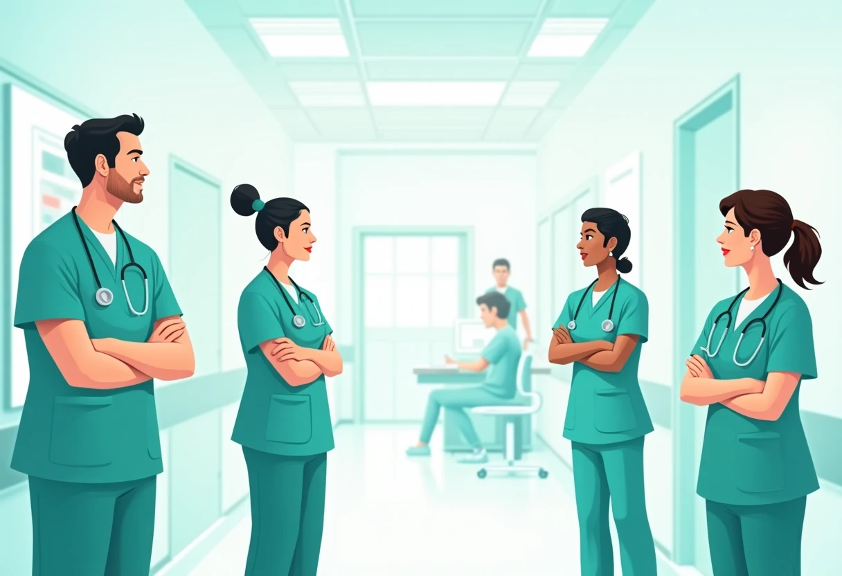 Collaboration dans un hôpital moderne