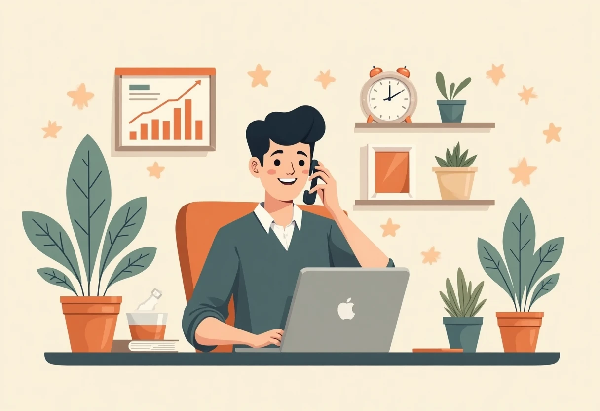 Jeune professionnel en support client