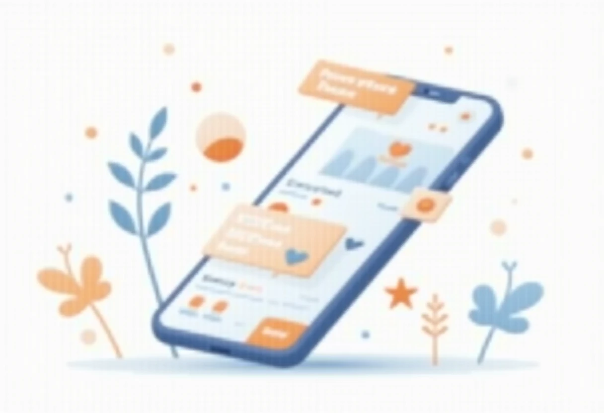 Interface d'application de rencontre sur smartphone