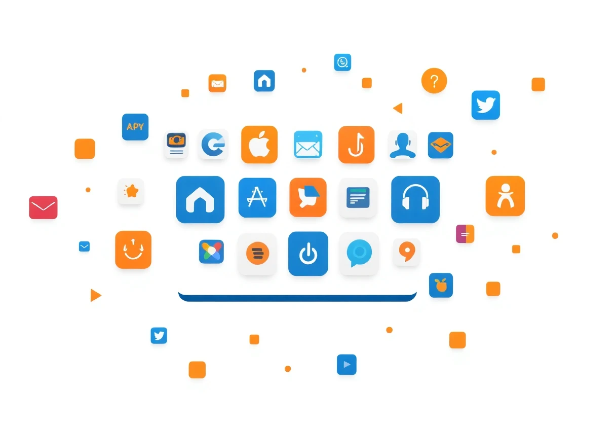 Illustration of productivity apps