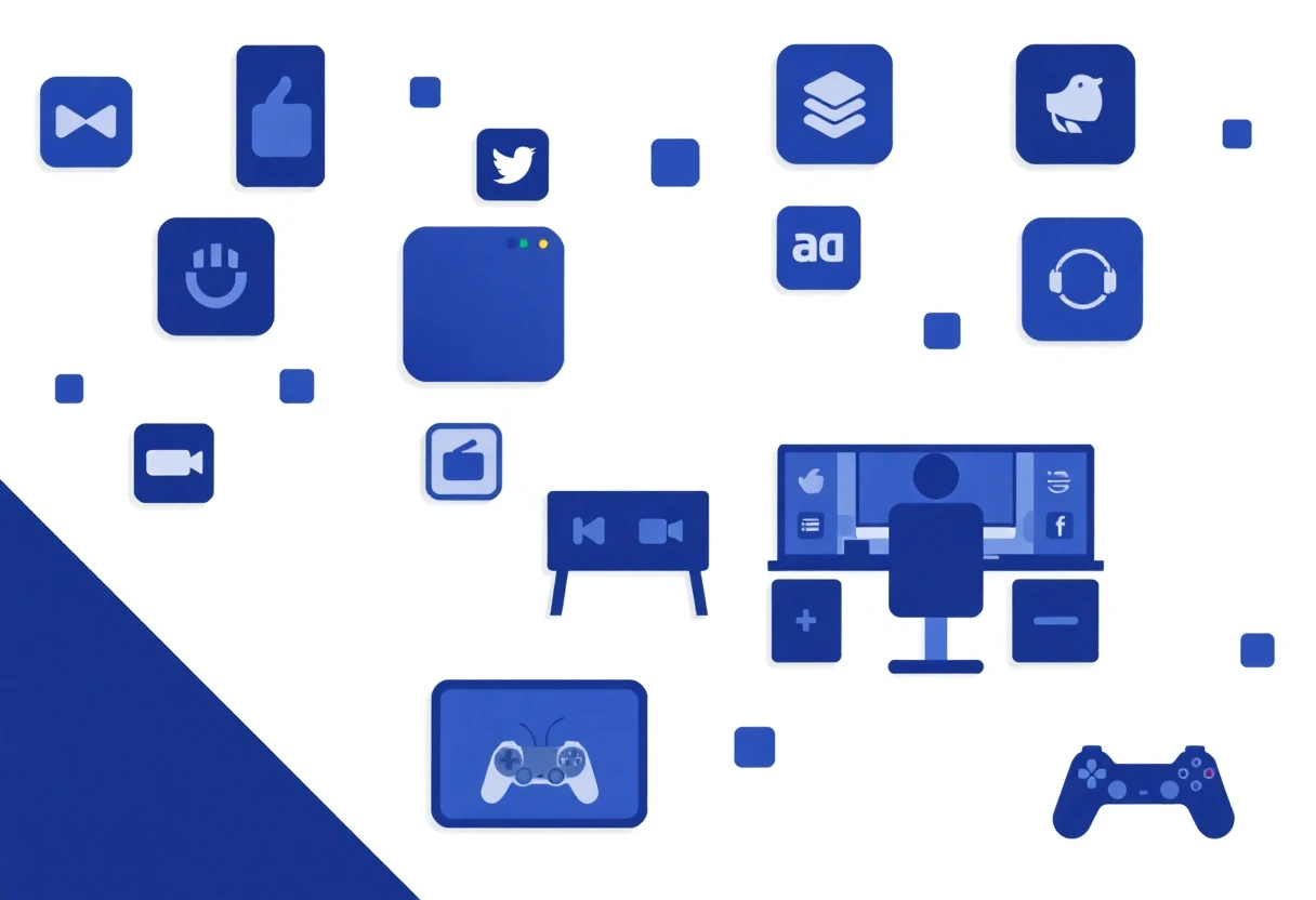 Icônes d'applications de streaming vidéo