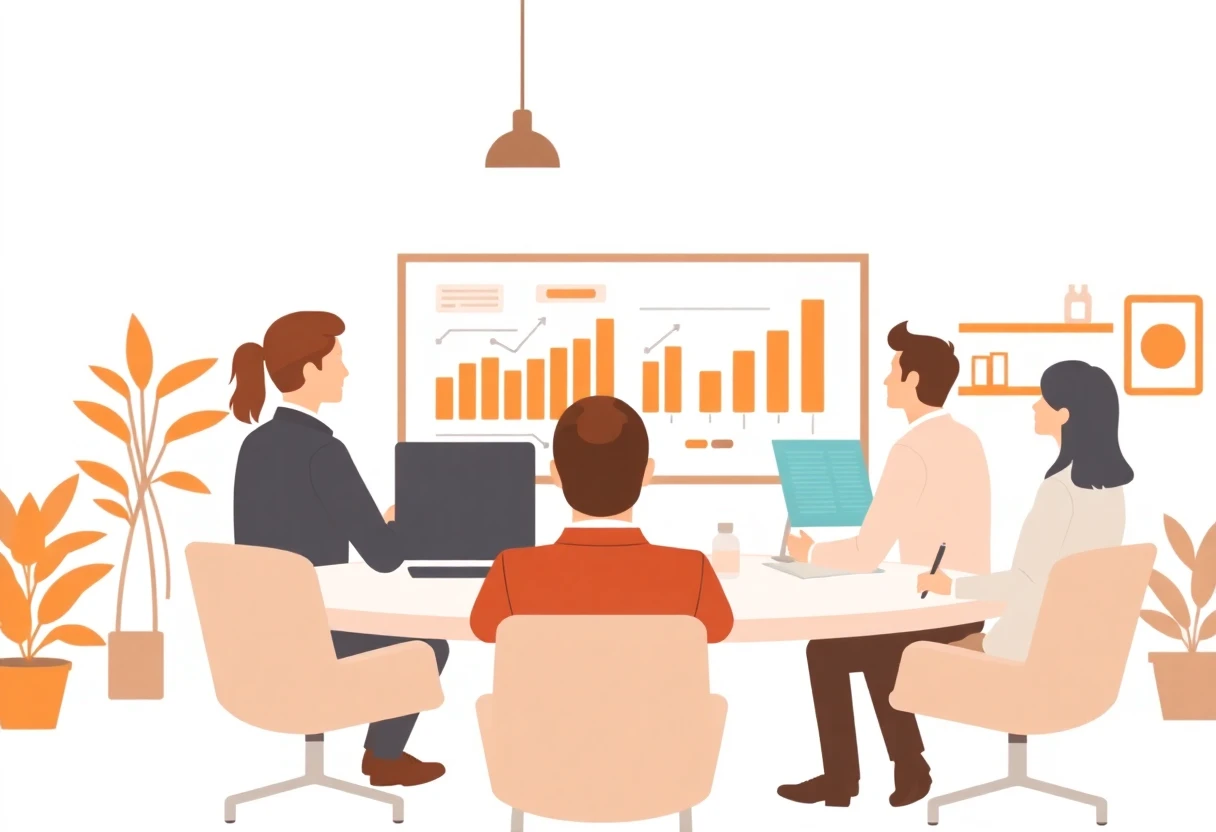 Réunion stratégique en finance