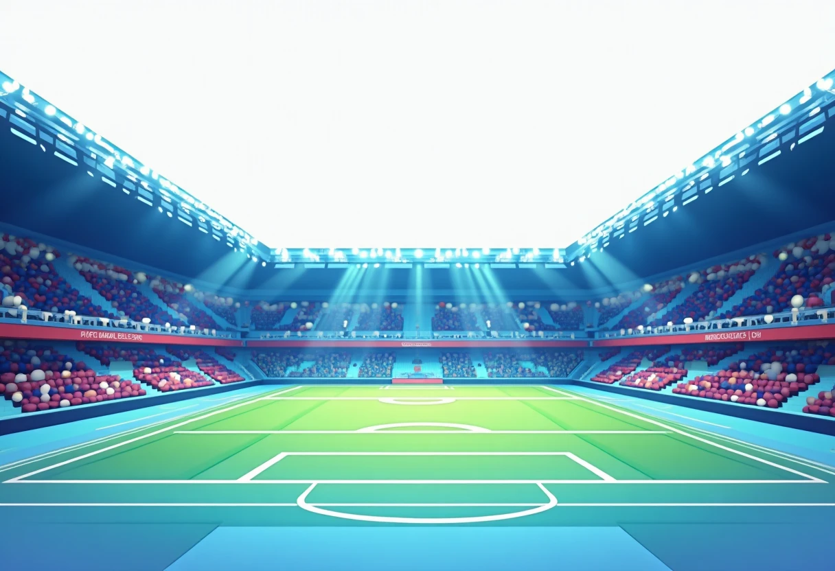 Estadio de fútbol vibrante