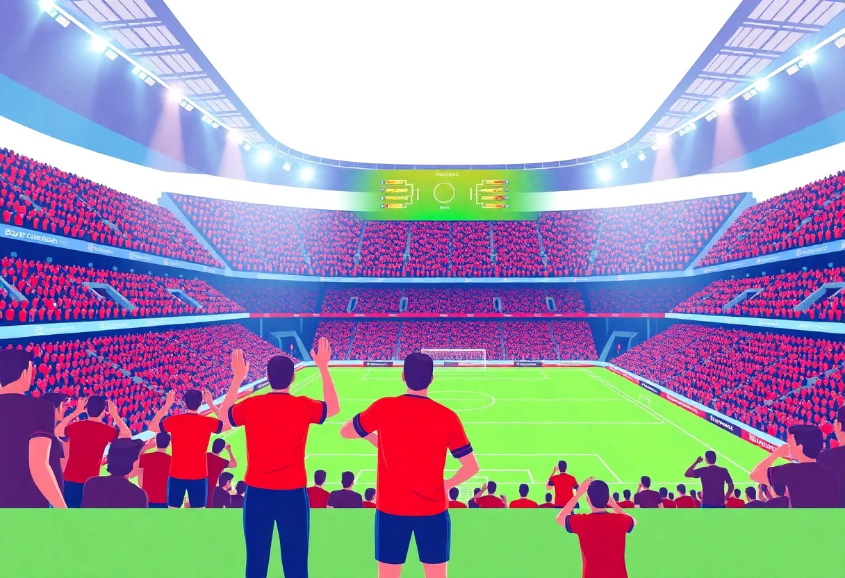 Exciting matchday atmosphere