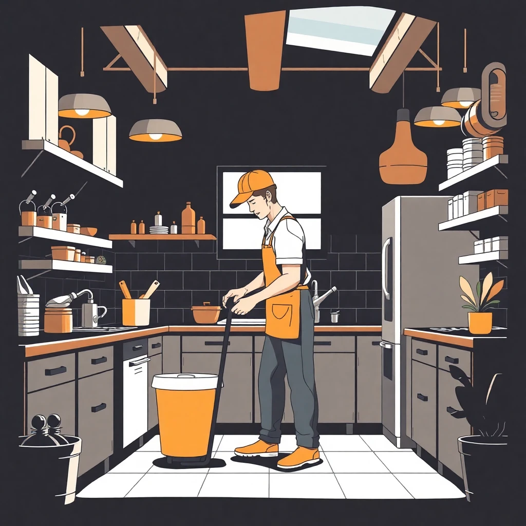 Trabajando en limpieza